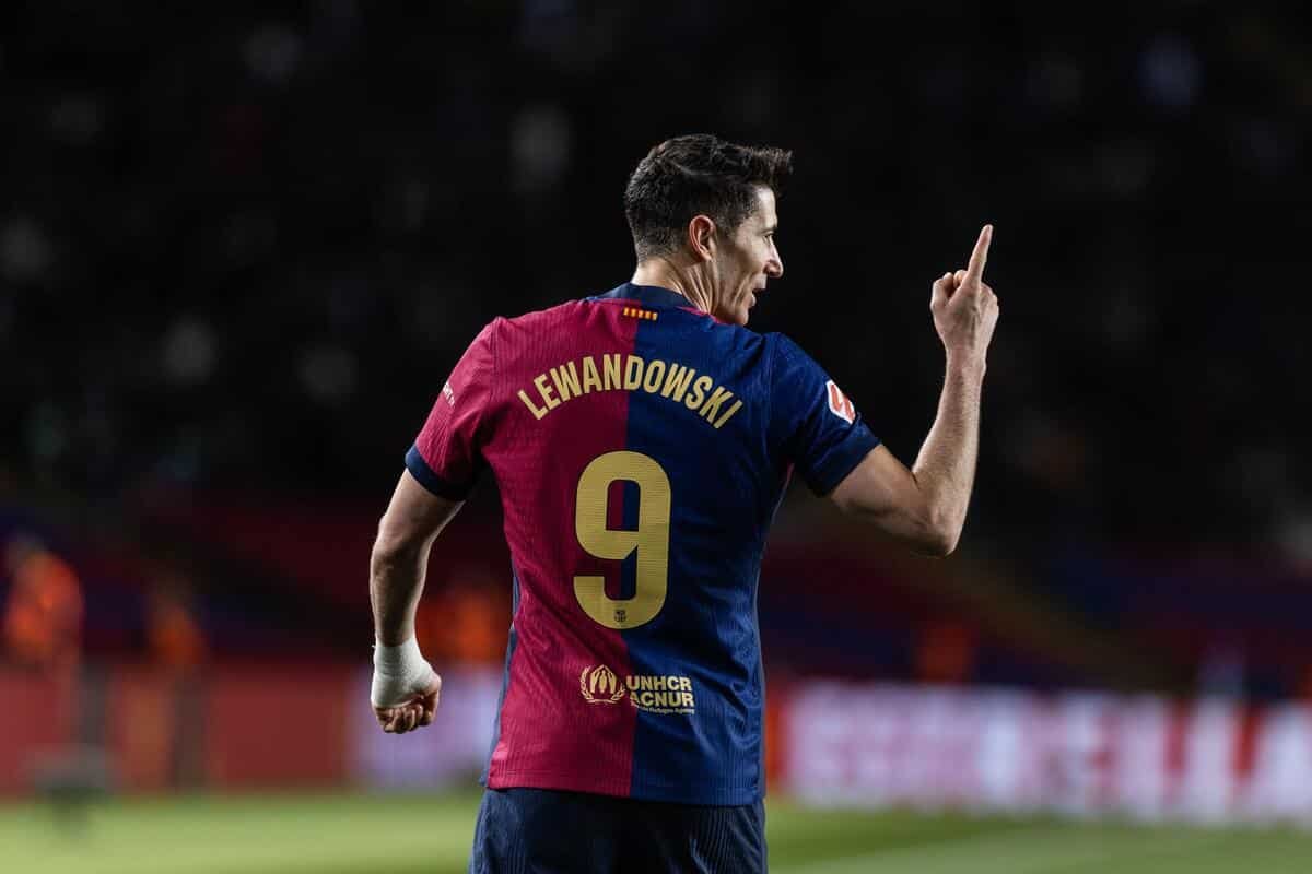 January 26, 2025, Barcelona, Barcelona, Spain: Robert Lewandowski Of F.c Barelona In Action During The Football Match Of Spanish Championship Laliga Ea Sports Between F.c Barcelona And Valencia C.f Played At Olympic Lluis Companys Stadium. Final Score: Fc