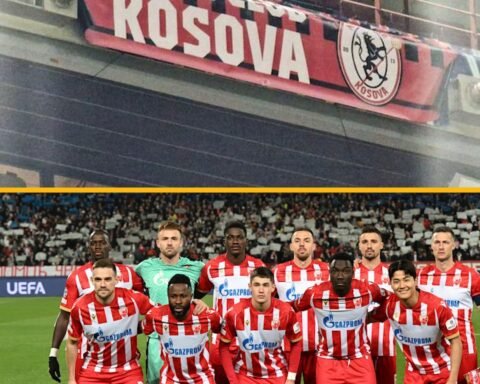 Baneri Kosova çmend Serbët Në San Siro