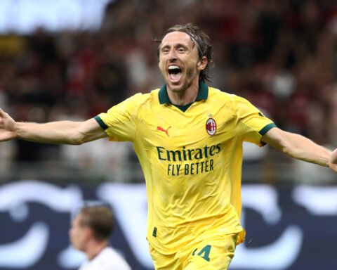 Luka Modric Celebrate Milan