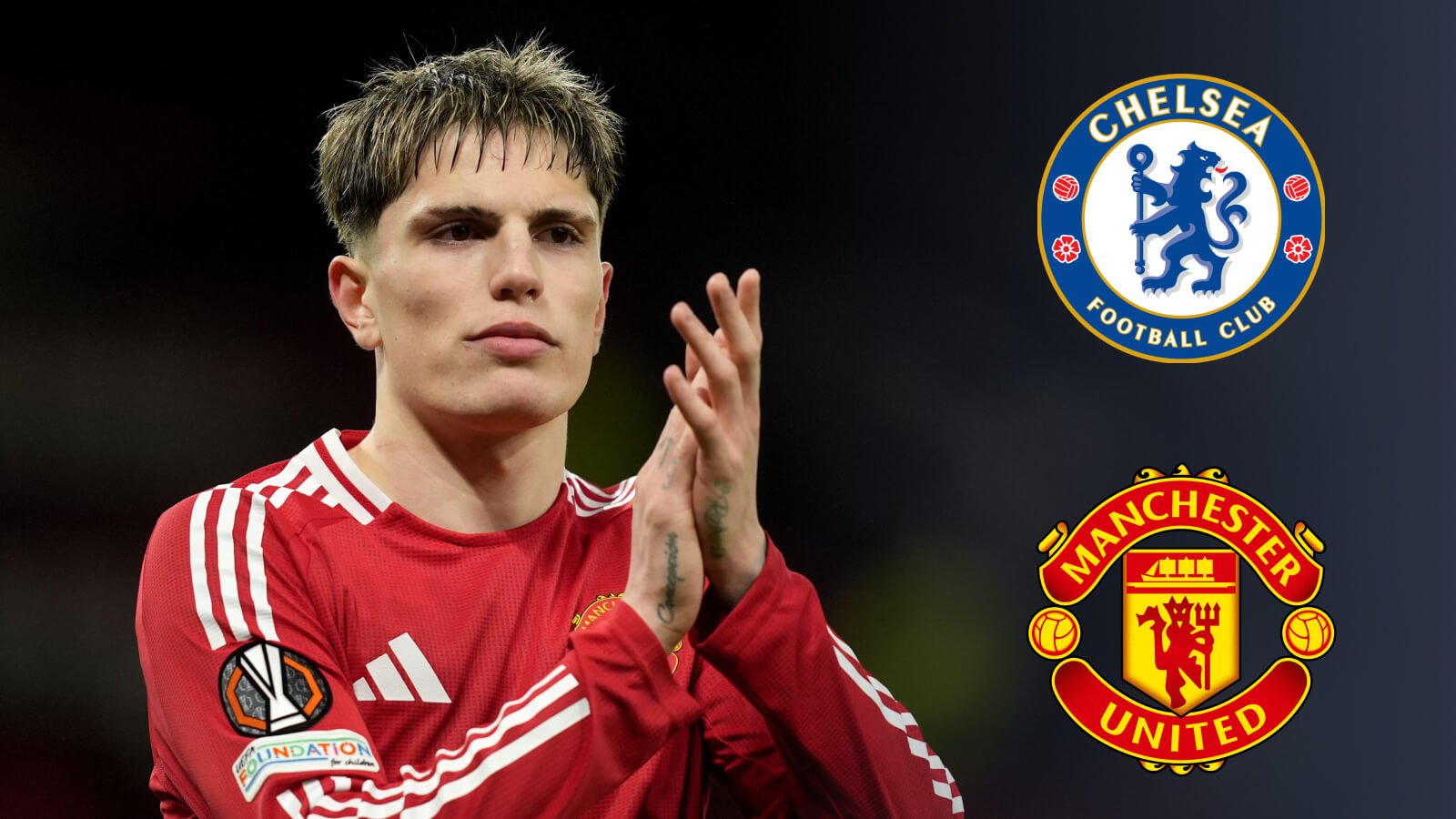 Alejandro Garnacho Chelsea Man Utd Badges